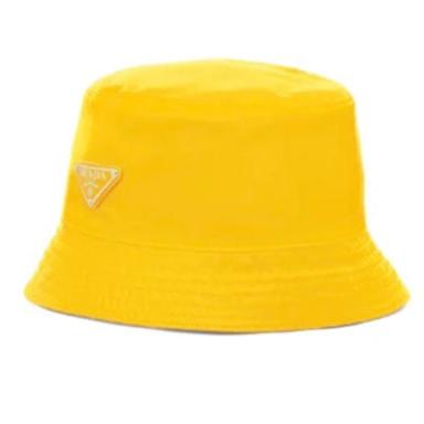 PRADA BUCKET HAT IN GOLDEN YELLOW RE-NYLON 234109