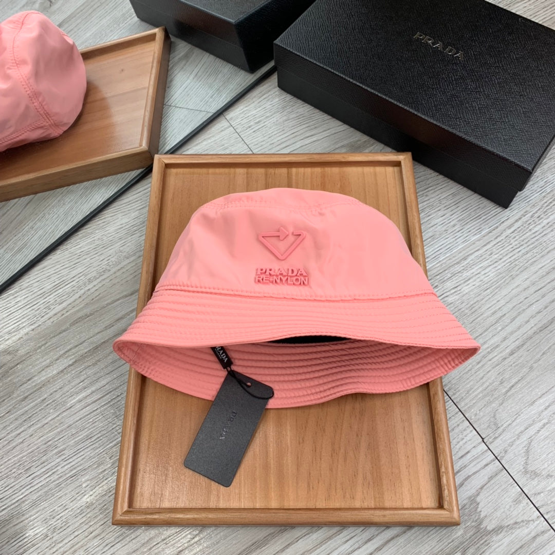 PRADA BUCKET HAT IN ROUGE PINK RE-NYLON 234103