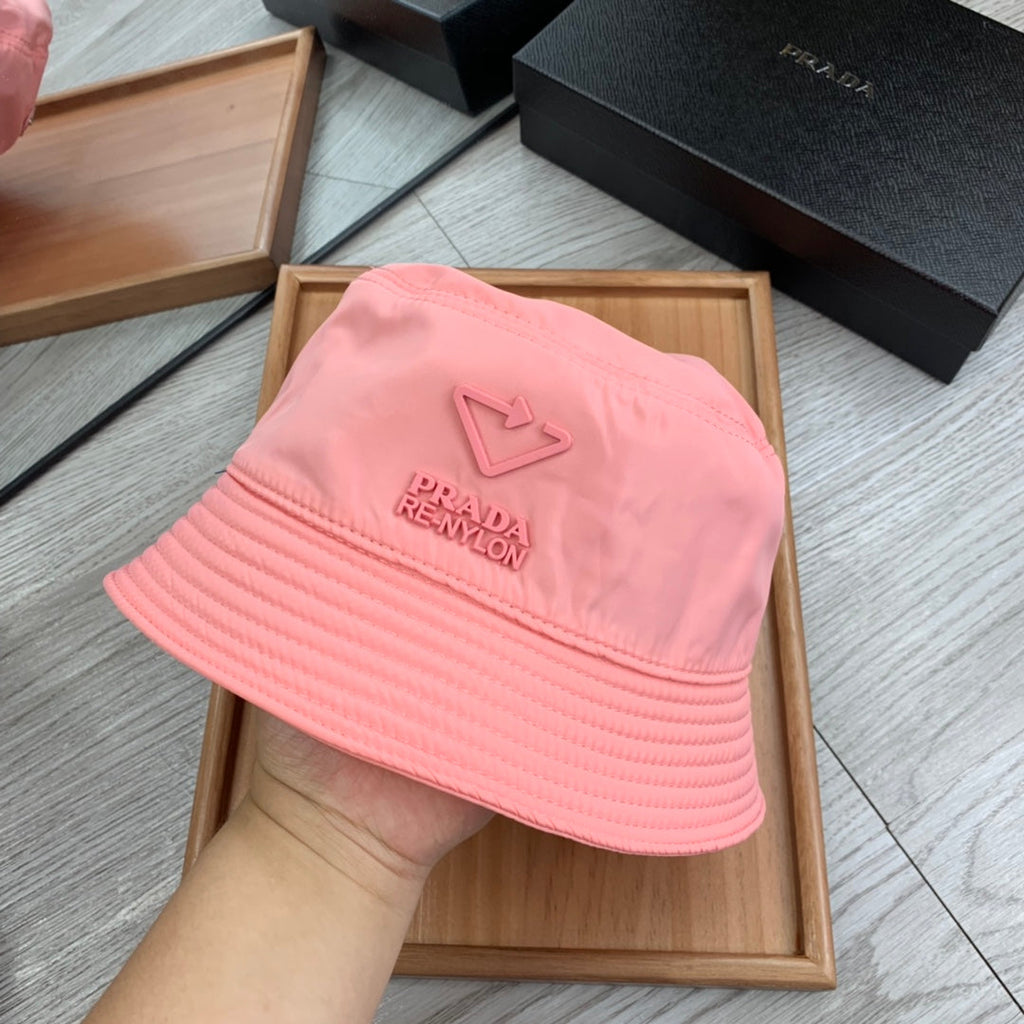 PRADA BUCKET HAT IN ROUGE PINK RE-NYLON 234103