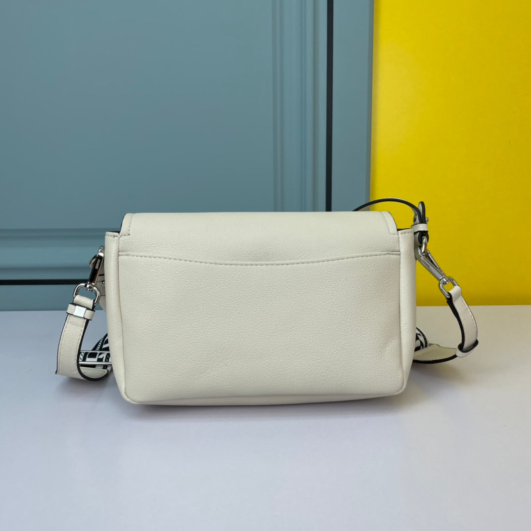 PRADA 24 BAG WITH STRAP IN WHITE CALFSKIN