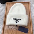 PRADA BEANIE HAT IN WHITE WOOL 108748