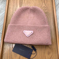 PRADA BEANIIE HAT IN CREPE PINK WOOL 335034