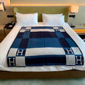 HERMES BLANKET 170 CM IN COLORFUL WOOL AND CASERE 689475