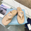 PRADA SOFT PADDED NAPPA THONG WEDGE SANLS TUSCAN LAMBSKIN