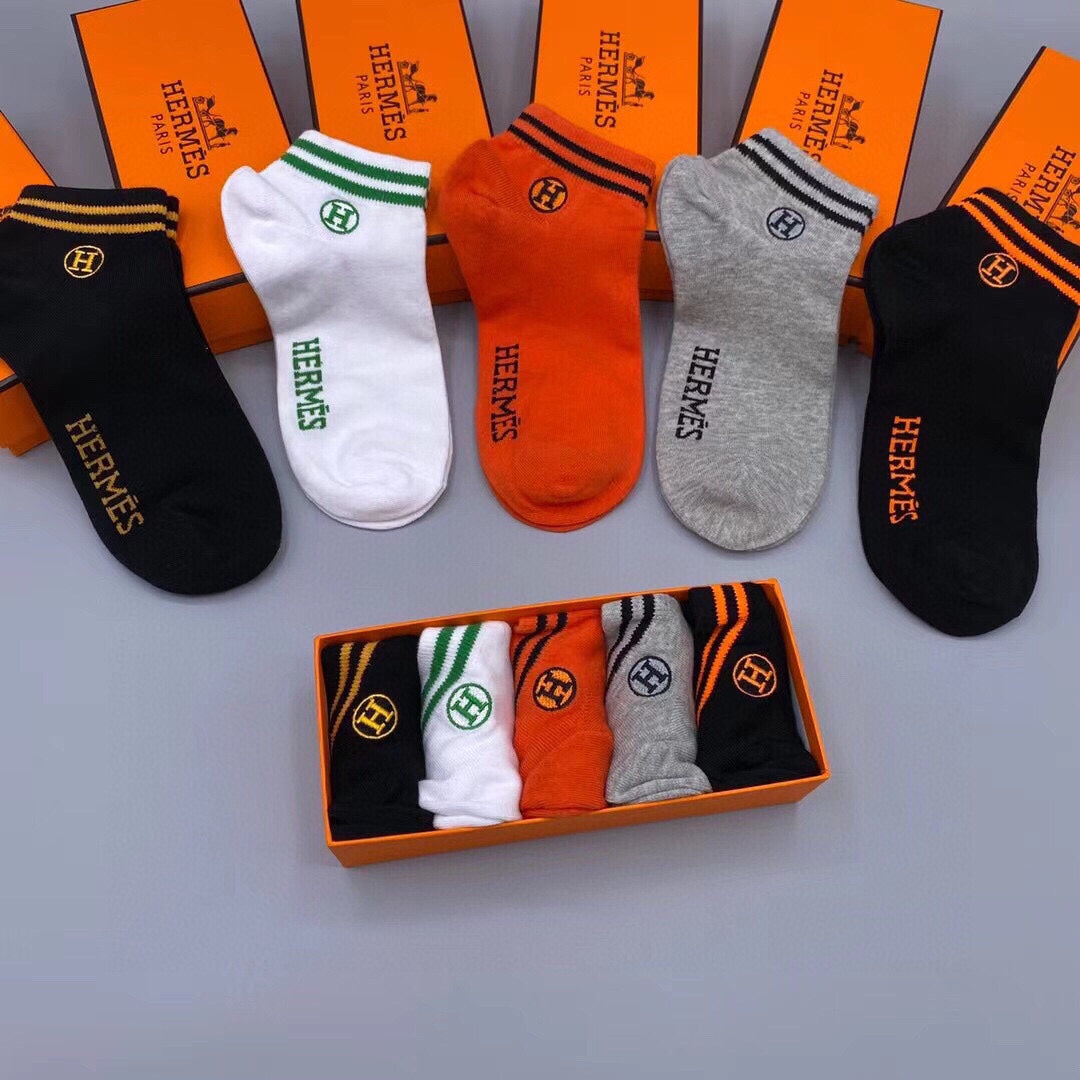 HERMES LOW-CUT SOCKS 128056 (1 BOX)