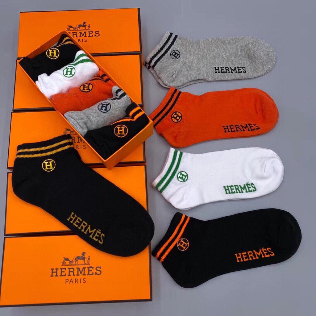 HERMES LOW-CUT SOCKS 128056 (1 BOX)