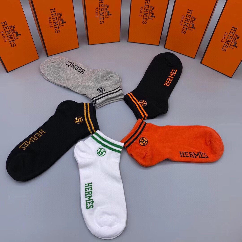 HERMES LOW-CUT SOCKS 128056 (1 BOX)