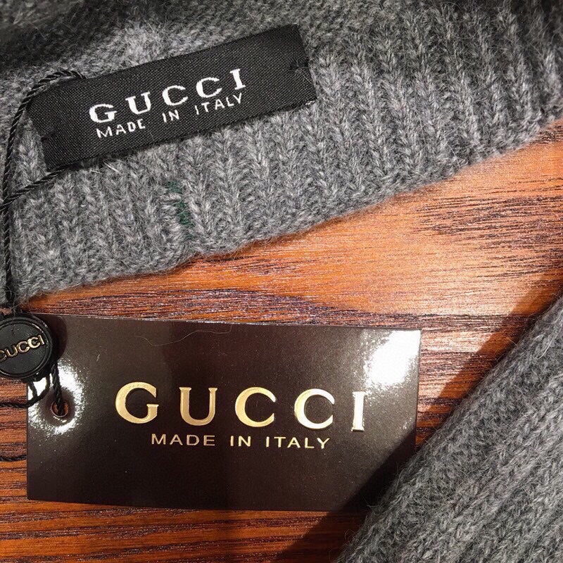 GUCCI SET SCARF AND HAT IN SHARK GRAY WOOL AND CASHMERE 945024