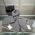 GUCCI SET SCARF AND HAT IN BLACK MIX WHITE WOOL AND CASHMERE 946332