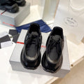 PRADA SYSTEME BRUSHED SNEAKERS BLACK CALFSKIN
