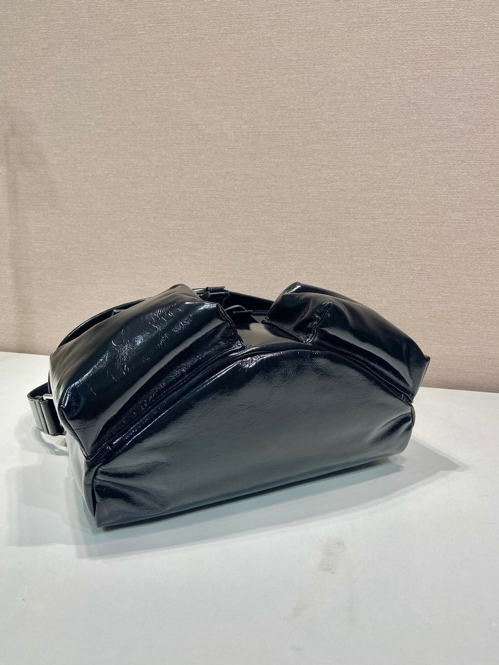 PRADA CROSSBODY BAG 29 IN BLACK OIL WAX LAMBSKIN