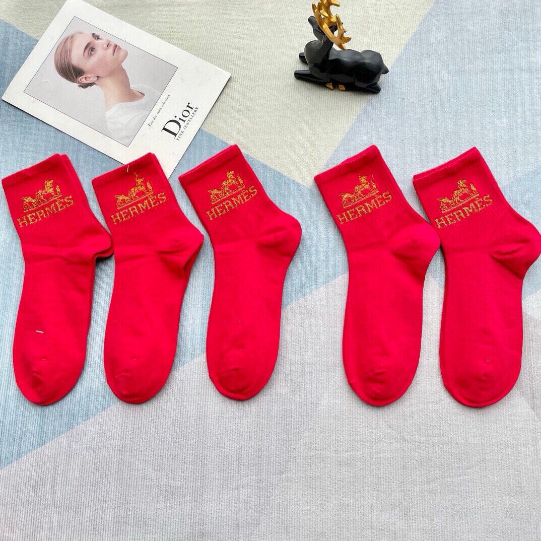 HERMES LOW-CUT SOCKS 393728 (1 BOX)