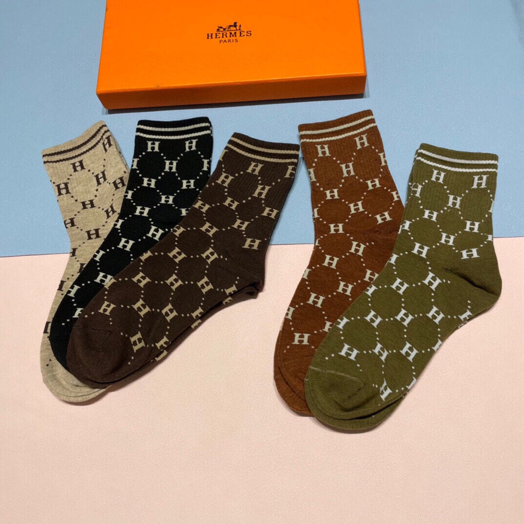 HERMES LOW-CUT SOCKS 409527 (1 BOX)