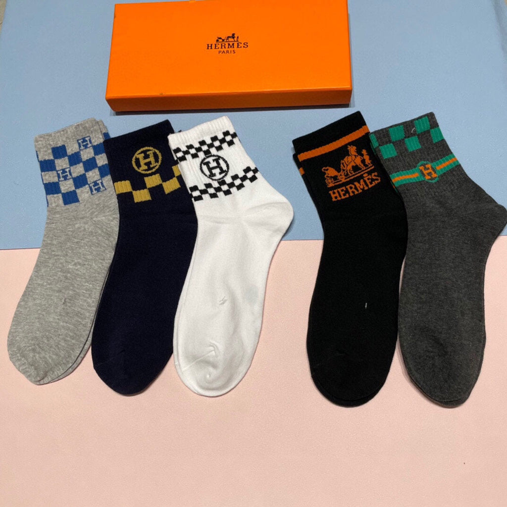 HERMES LOW-CUT SOCKS 409526 (1 BOX)