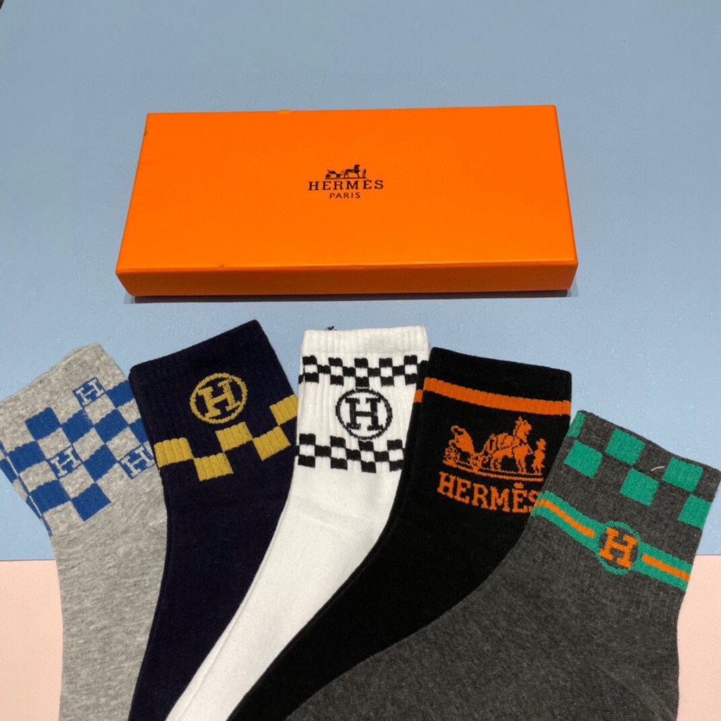 HERMES LOW-CUT SOCKS 409526 (1 BOX)