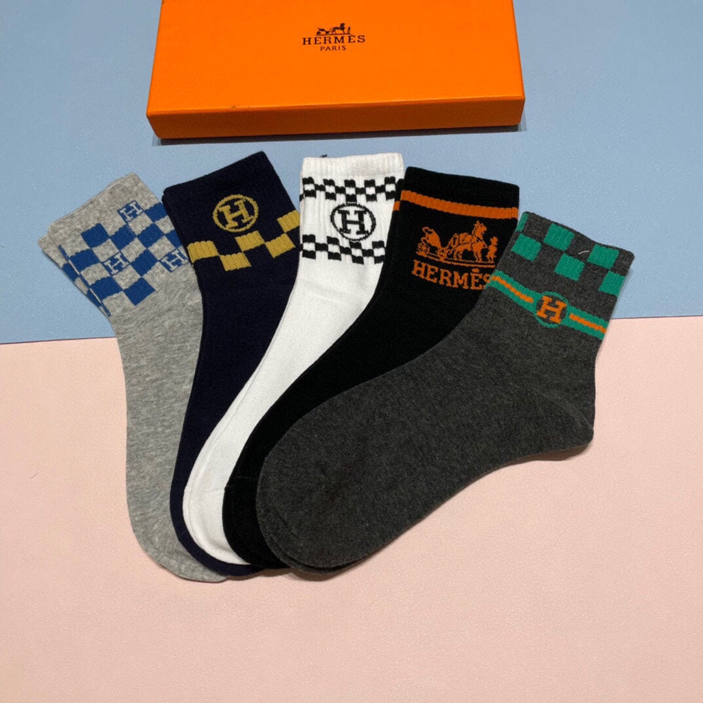 HERMES LOW-CUT SOCKS 409526 (1 BOX)