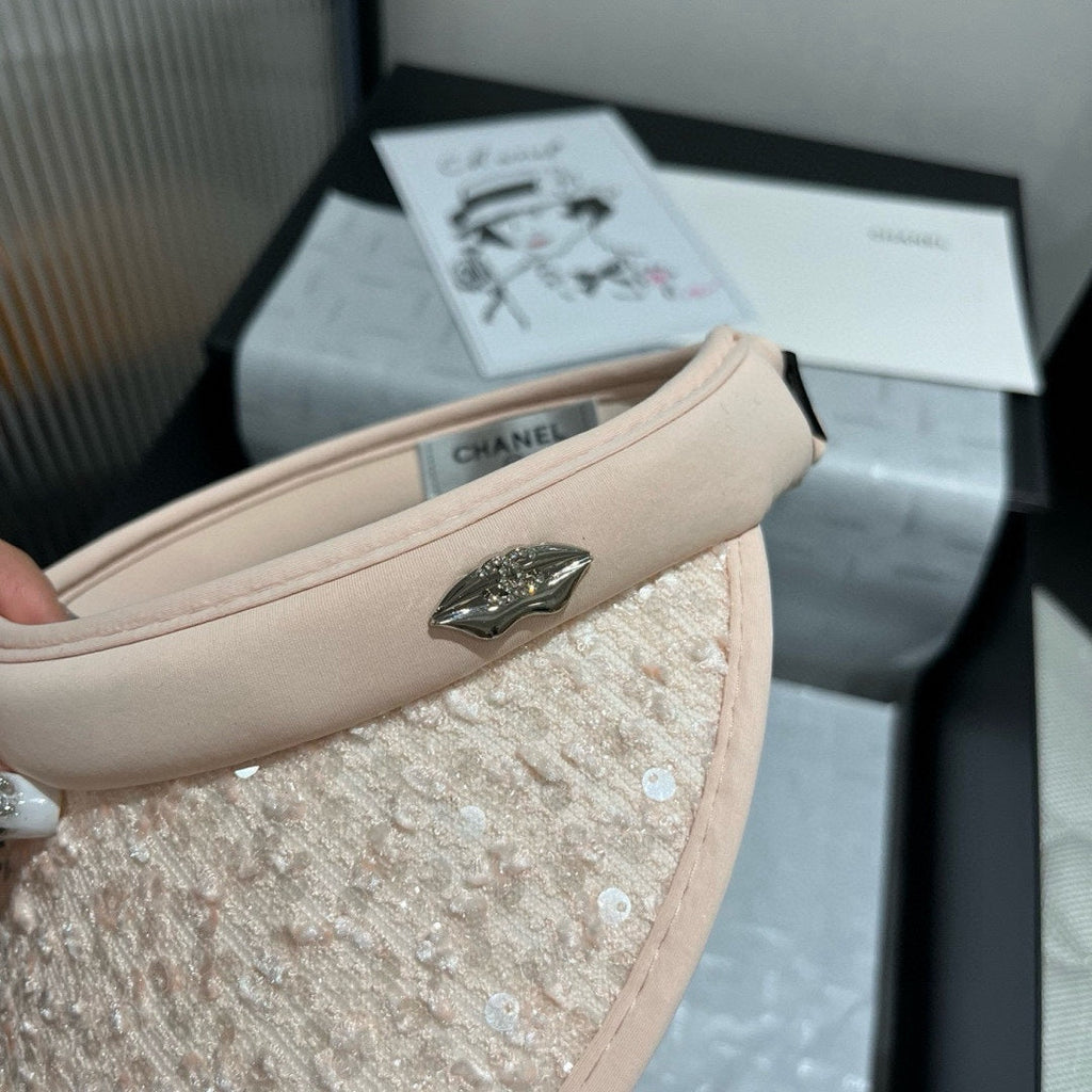 CHANEL SUN HAT MODEL PINK WITH SEQUINS 673926
