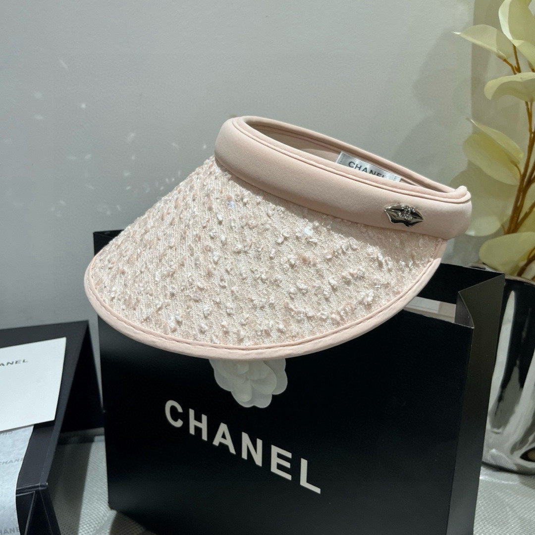 CHANEL SUN HAT MODEL PINK WITH SEQUINS 673926
