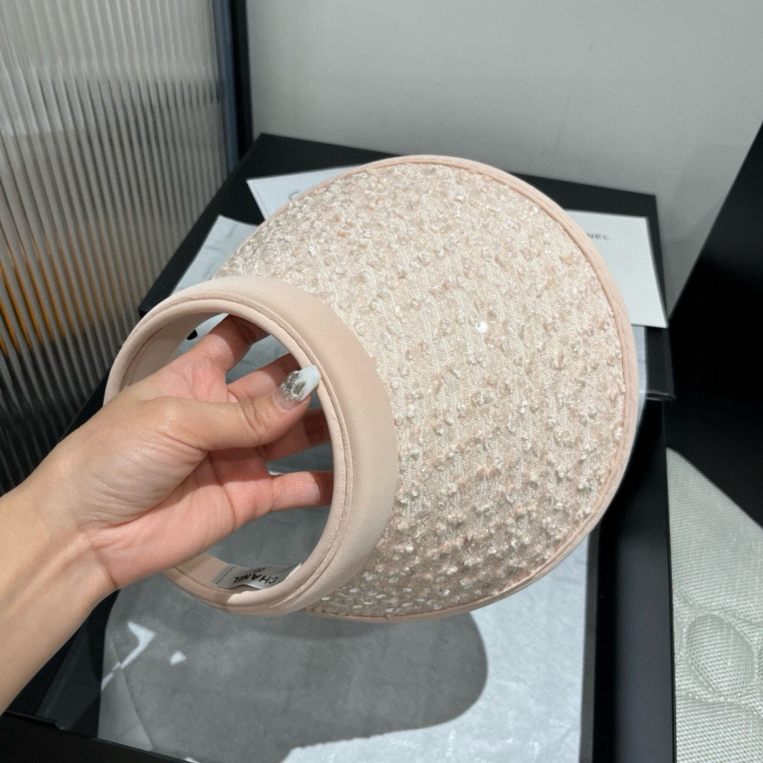 CHANEL SUN HAT MODEL PINK WITH SEQUINS 673926