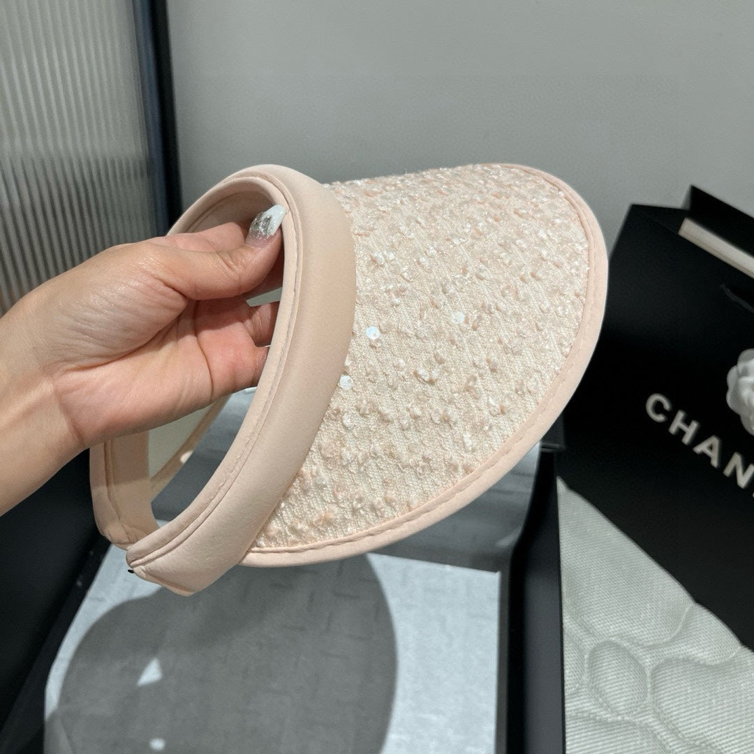 CHANEL SUN HAT MODEL PINK WITH SEQUINS 673926