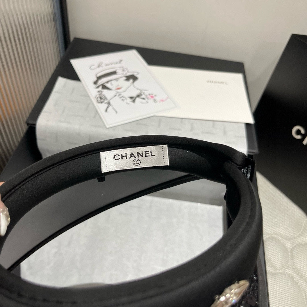 CHANEL SUN HAT MODEL BLACK WITH SEQUINS 673928