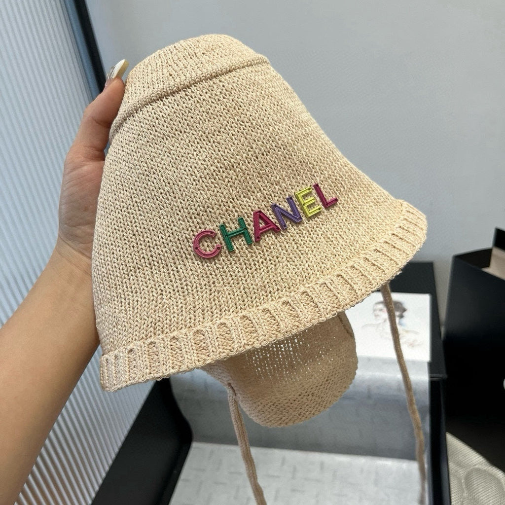 CHANEL WOVEN BUCKET HAT BEIGE 673999