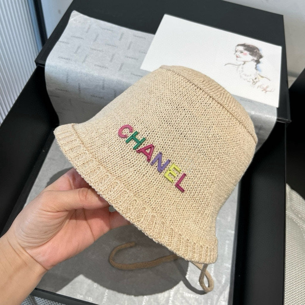 CHANEL WOVEN BUCKET HAT BEIGE 673999