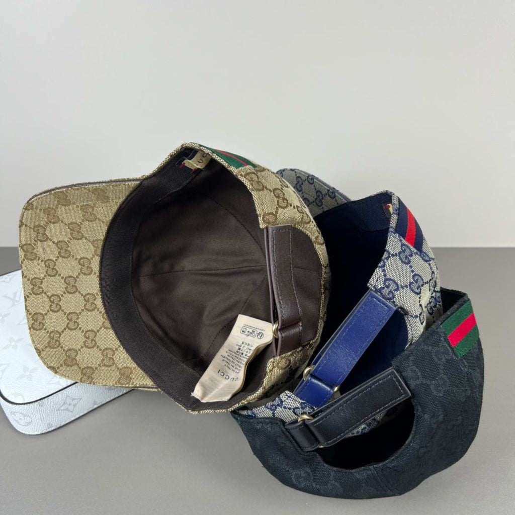 GUCCI BASEBALL CAP IN BLACK MONOGRAM CANVAS