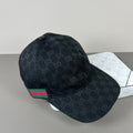 GUCCI BASEBALL CAP IN BLACK MONOGRAM CANVAS