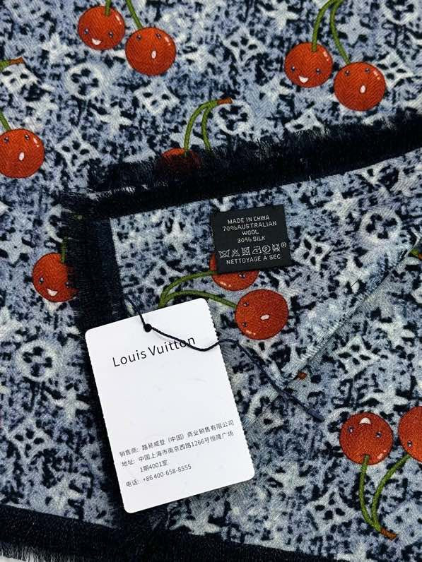 LOUIS VUITTON LV SCARF 140 CM IN SILK-CASHMERE BLEND 709636
