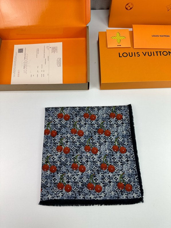 LOUIS VUITTON LV SCARF 140 CM IN SILK-CASHMERE BLEND 709636