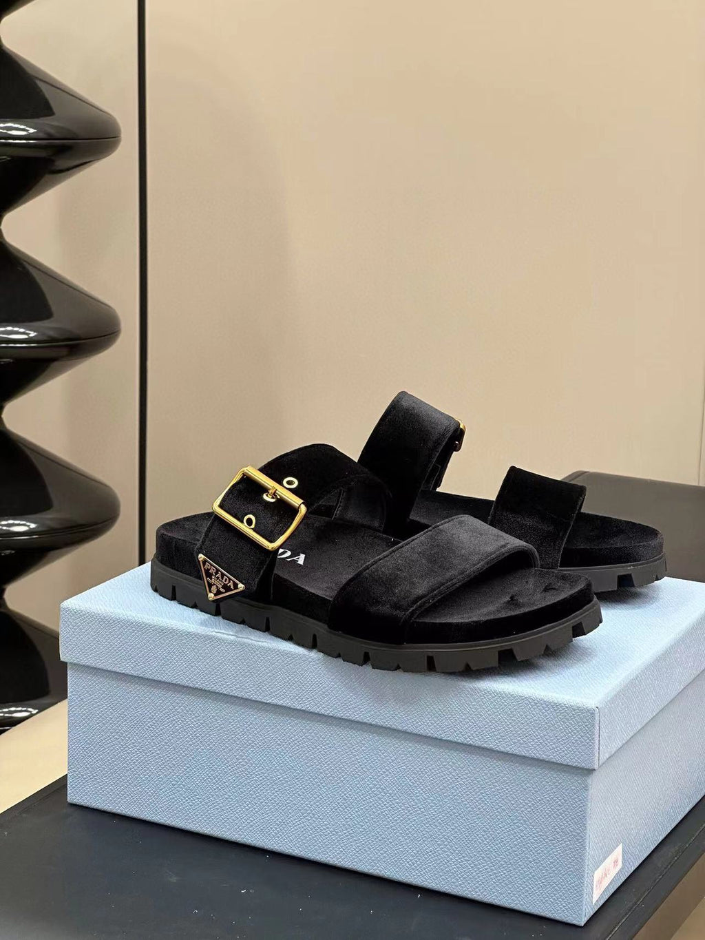 PRADA Pra Slides 10 Velvet Black