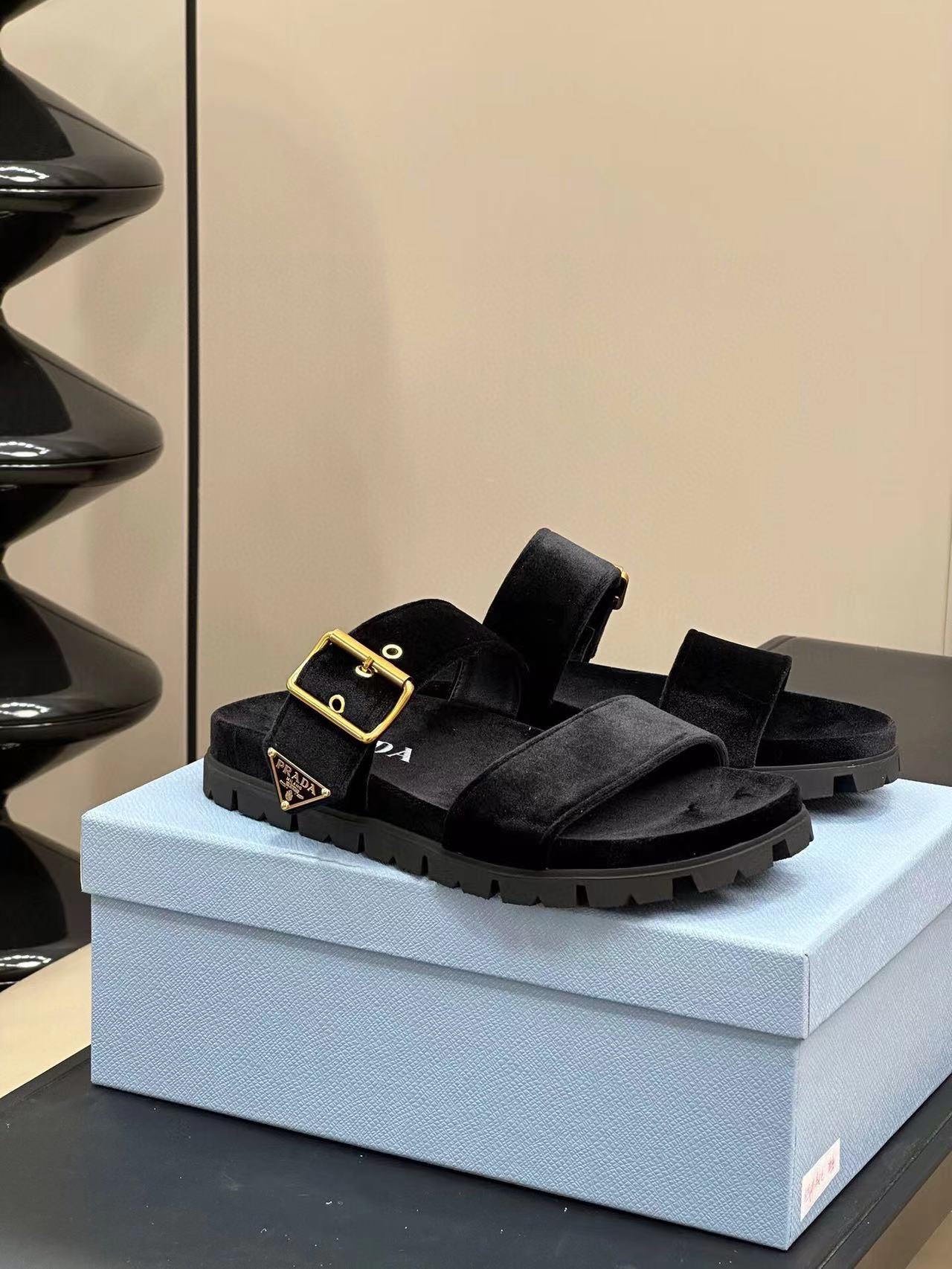 PRADA Pra Slides 10 Velvet Black