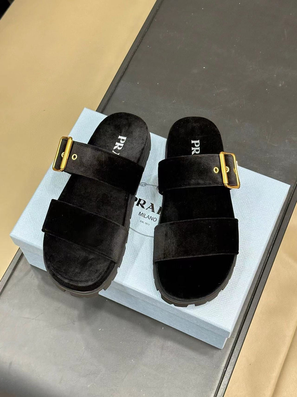 PRADA Pra Slides 10 Velvet Black