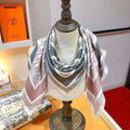 DIOR CD SCARF DOUBLE-SIDED IN PINK AND GREY MONOGRAM SILK