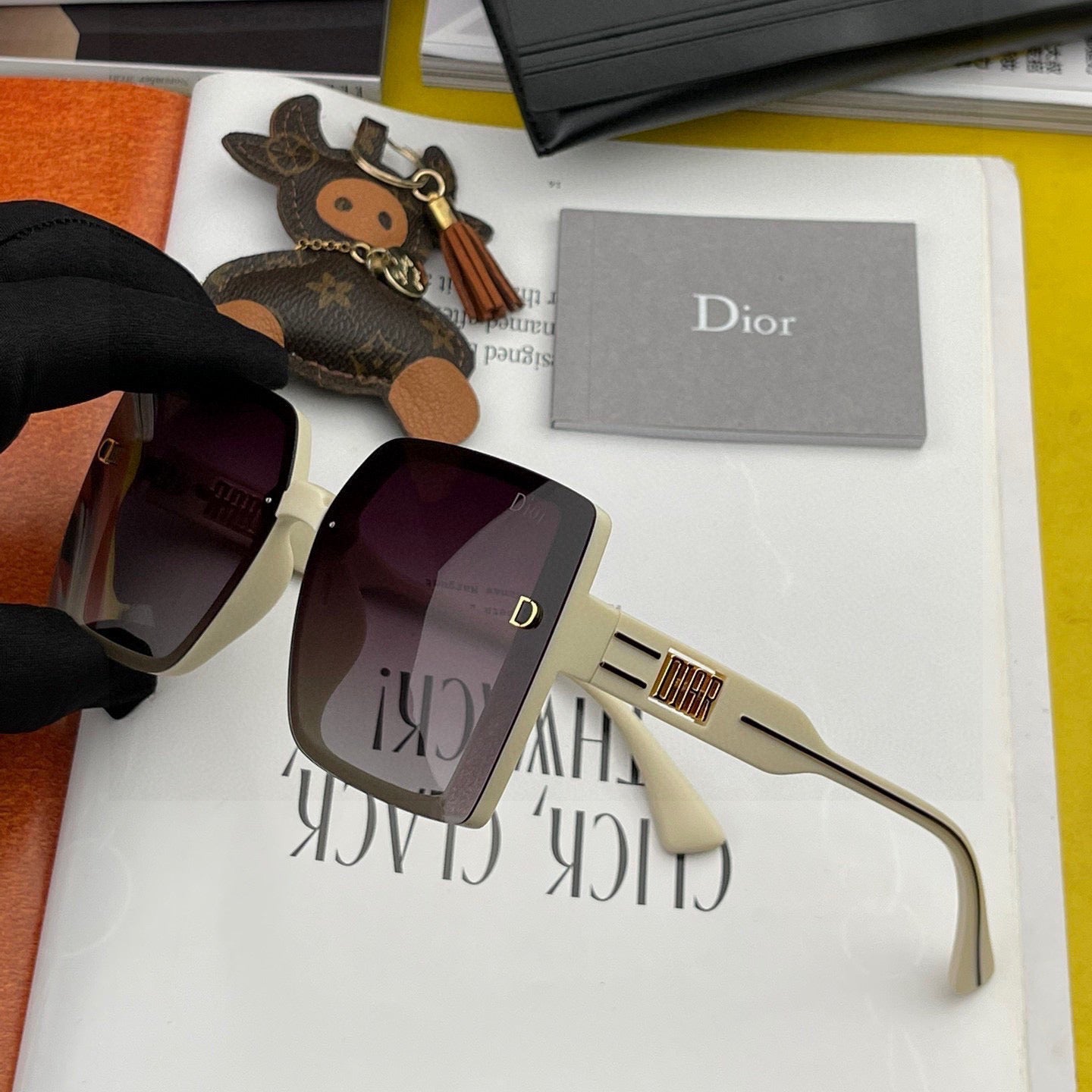 DIOR MONTAIGNE SQUARE SUNGLASS D5290 IN ACETATE