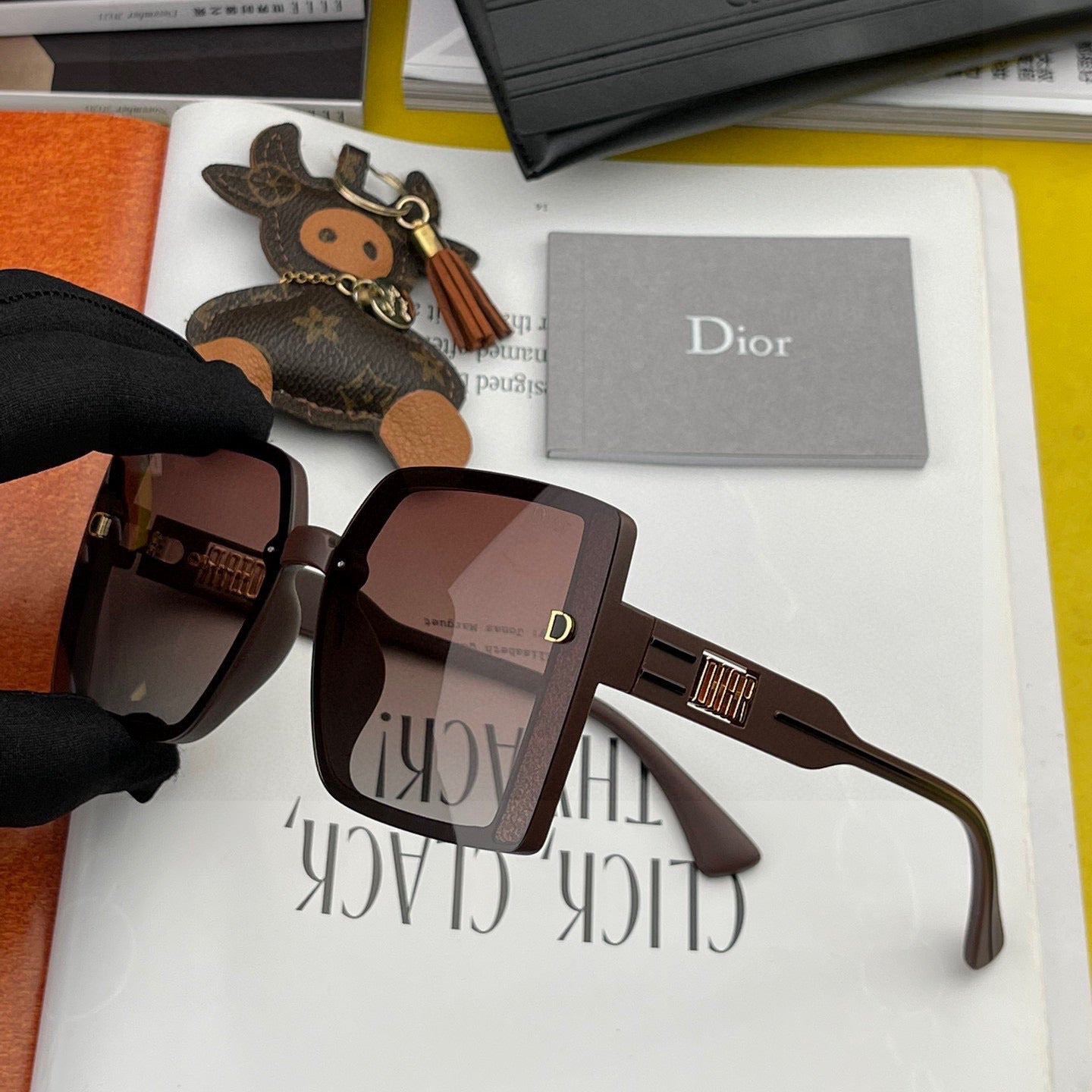 DIOR MONTAIGNE SQUARE SUNGLASS D5290 IN ACETATE