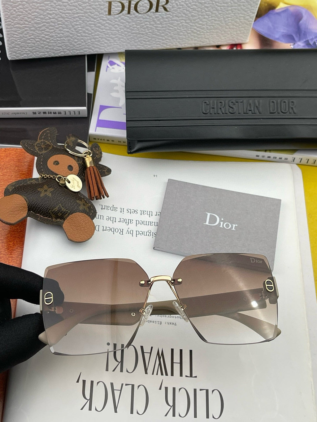 DIOR MONTAIGNE SQUARE SUNGLASS CD7159 IN ACETATE