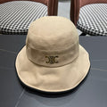 CELINE BUCKET HAT MODEL 650291 IN DARK BEIGE FABRIC