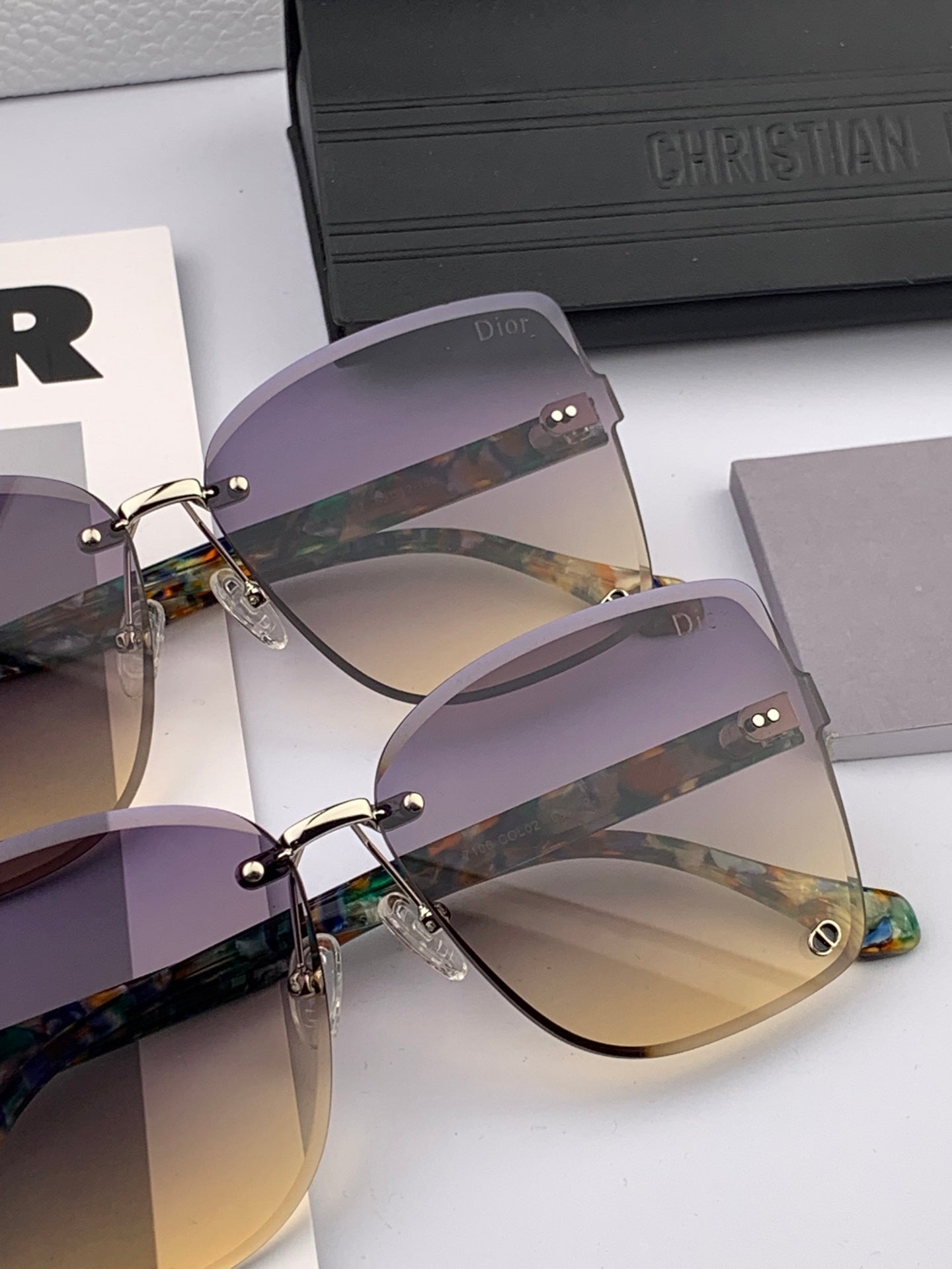 DIOR MONTAIGNE SUNGLASS CD6710 IN MULTICOLOR ACETATE
