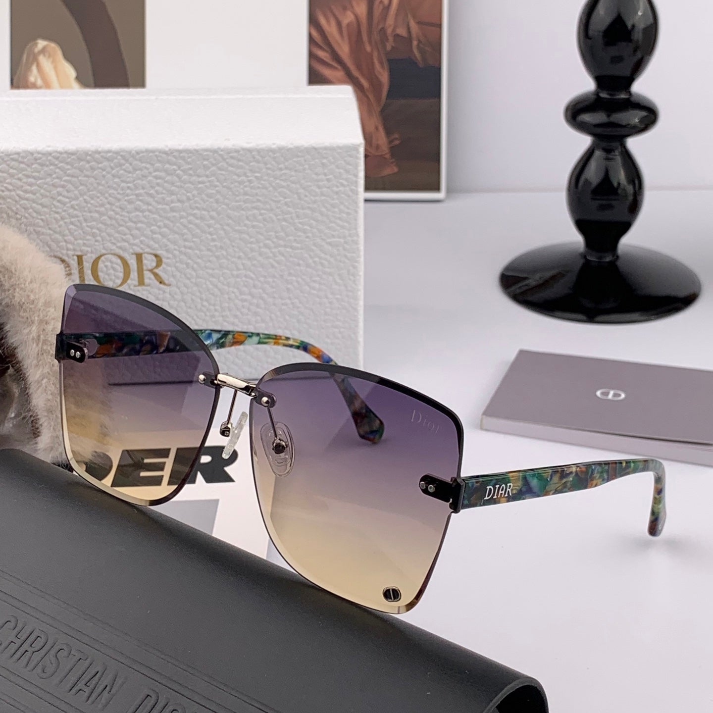 DIOR MONTAIGNE SUNGLASS CD6710 IN MULTICOLOR ACETATE