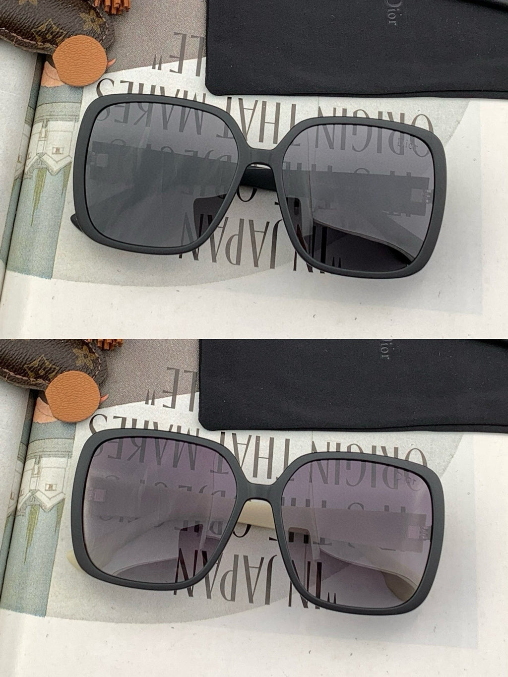 DIOR MONTAIGNE SQUARE SUNGLASS D7277 IN ACETATE