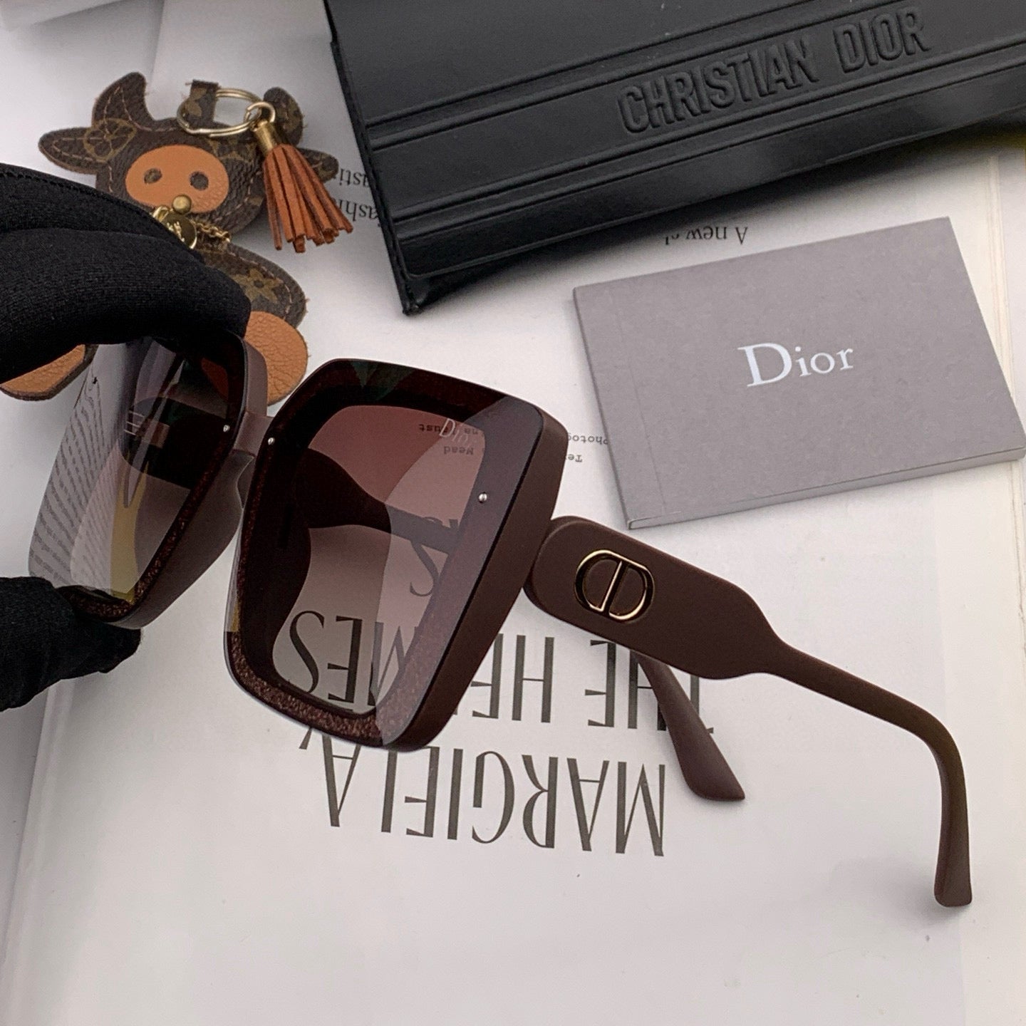 DIOR MONTAIGNE SQUARE SUNGLASS D6227 IN ACETATE