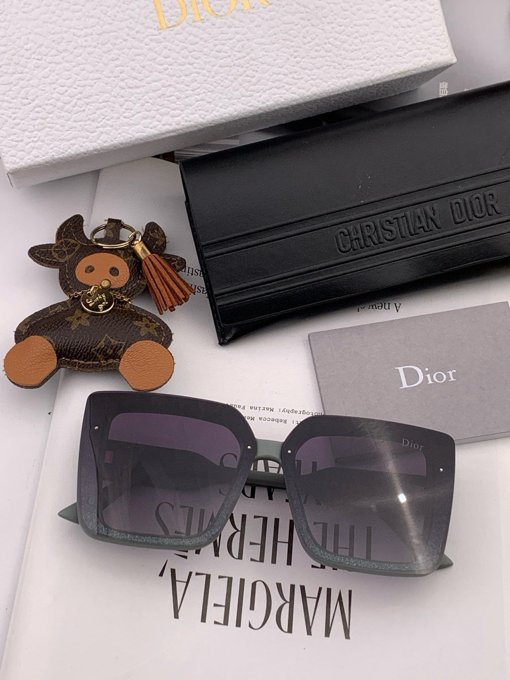 DIOR MONTAIGNE SQUARE SUNGLASS D6227 IN ACETATE