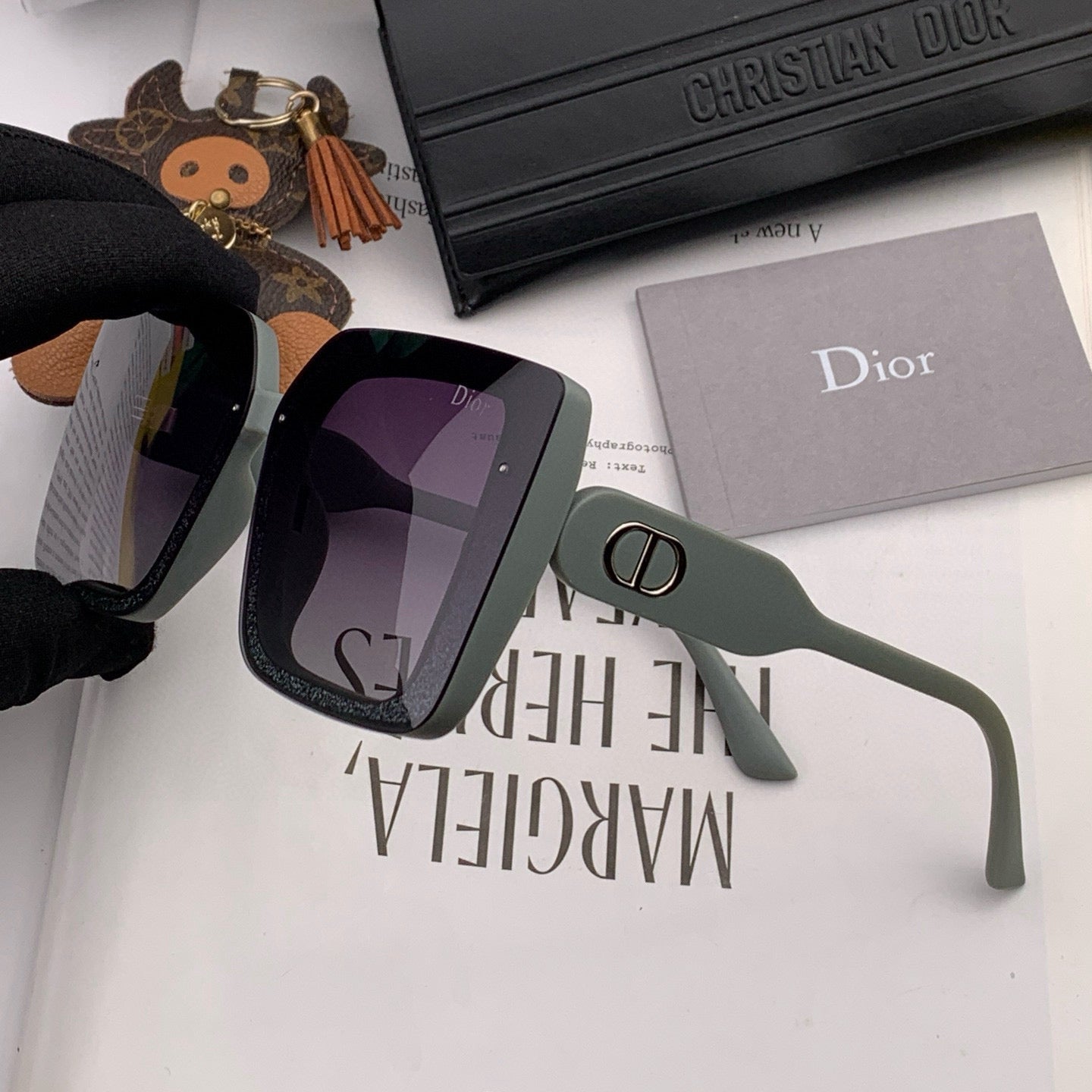 DIOR MONTAIGNE SQUARE SUNGLASS D6227 IN ACETATE