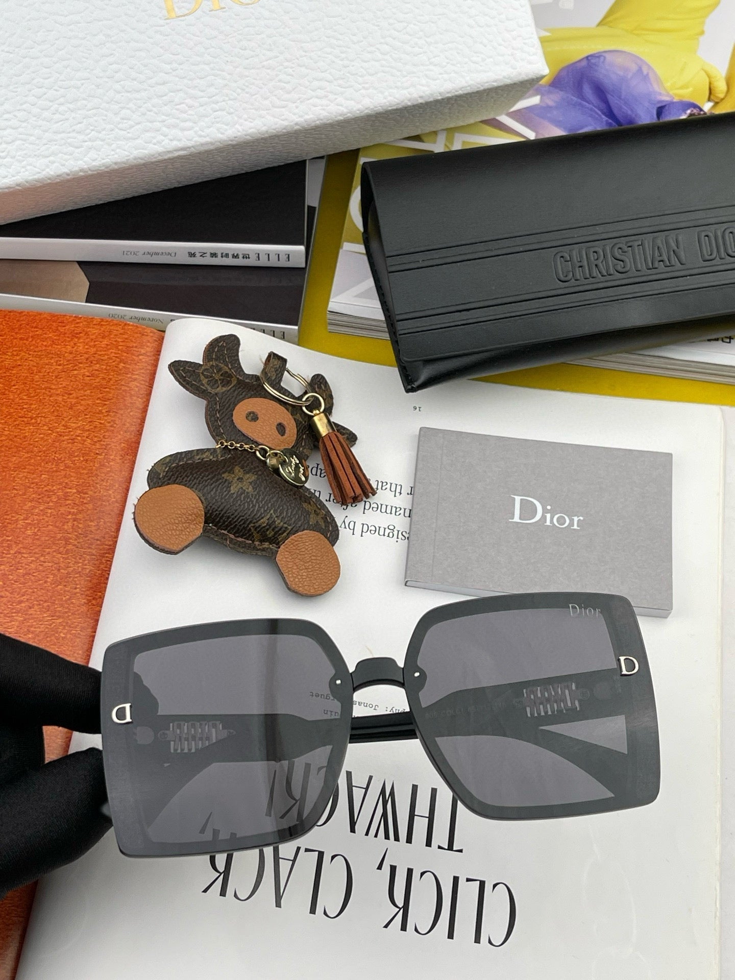 DIOR MONTAIGNE SQUARE SUNGLASS D5290 IN ACETATE