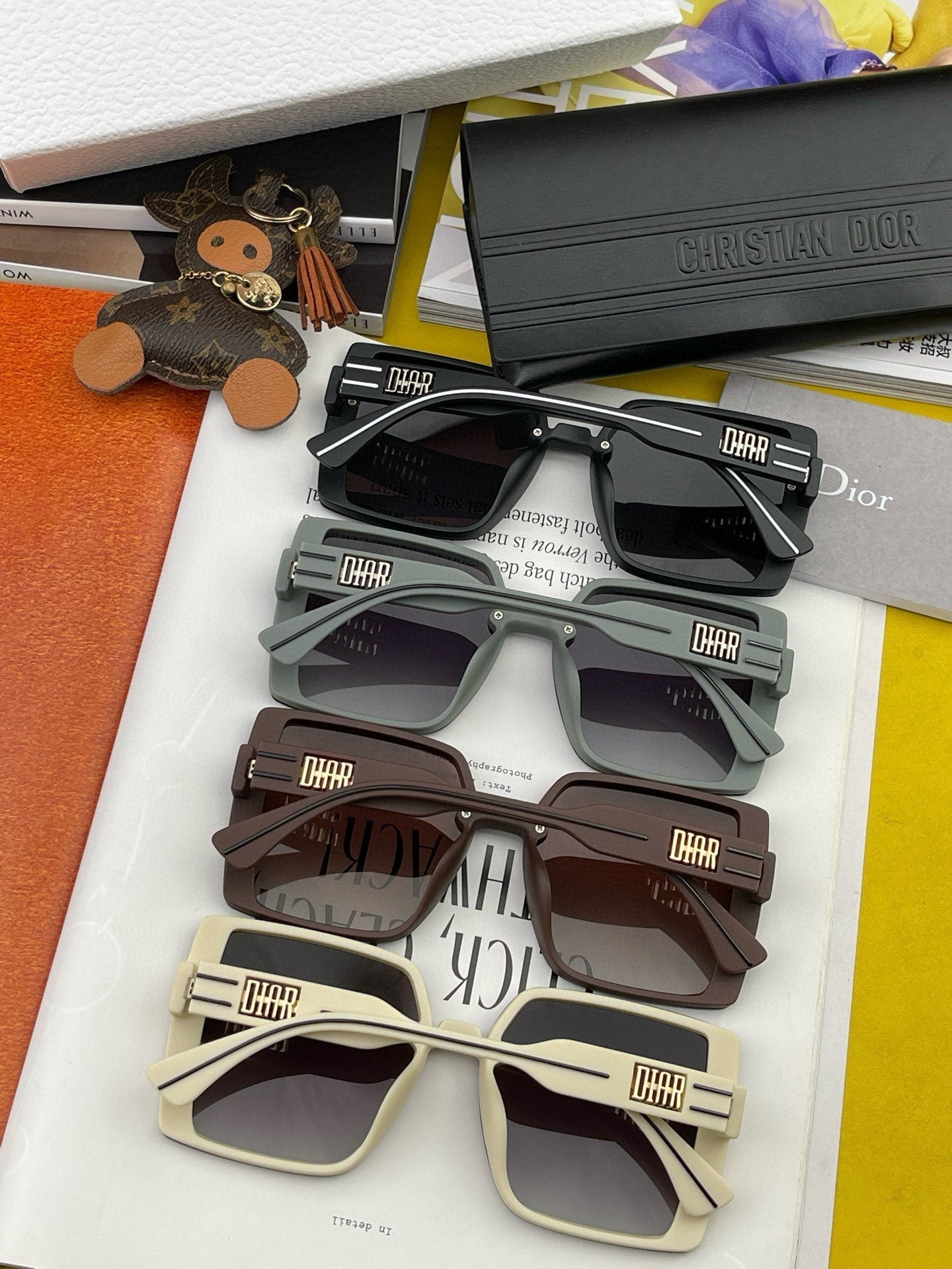 DIOR MONTAIGNE SQUARE SUNGLASS D5290 IN ACETATE