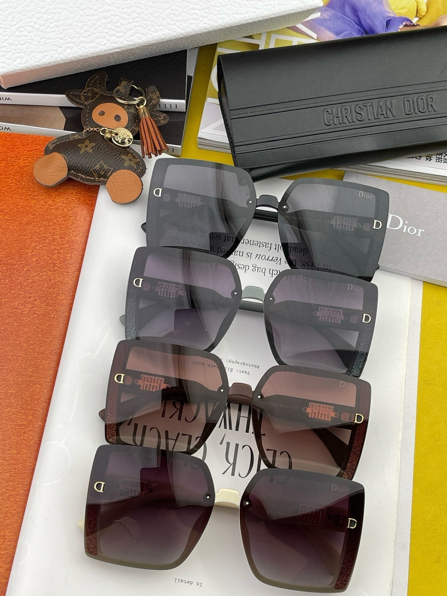 DIOR MONTAIGNE SQUARE SUNGLASS D5290 IN ACETATE