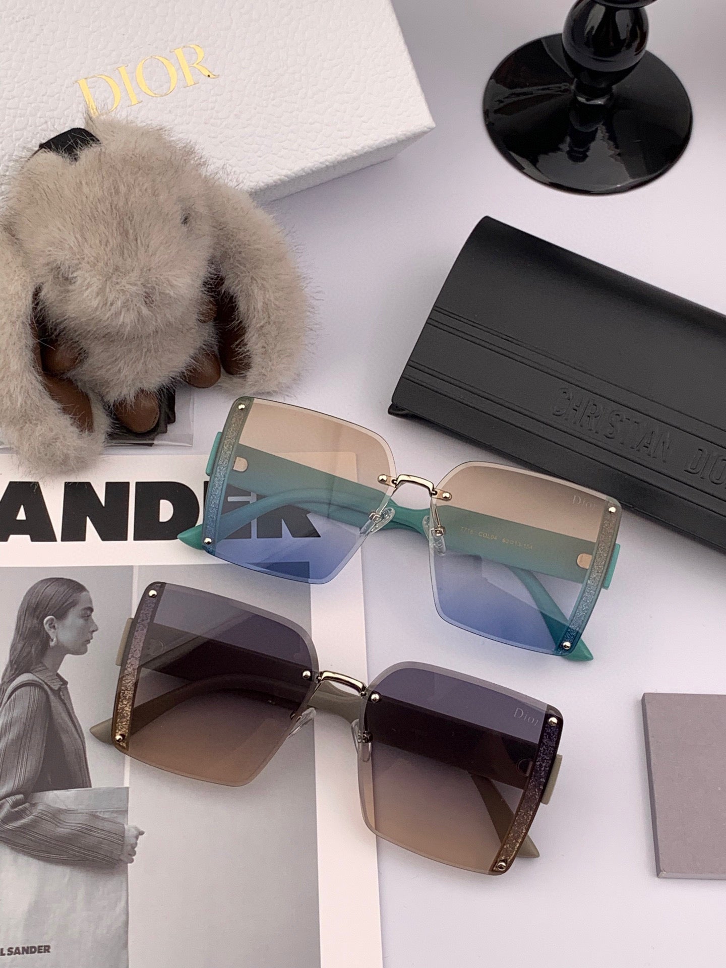 DIOR MONTAIGNE SQUARE SUNGLASS CD1677 IN ACETATE