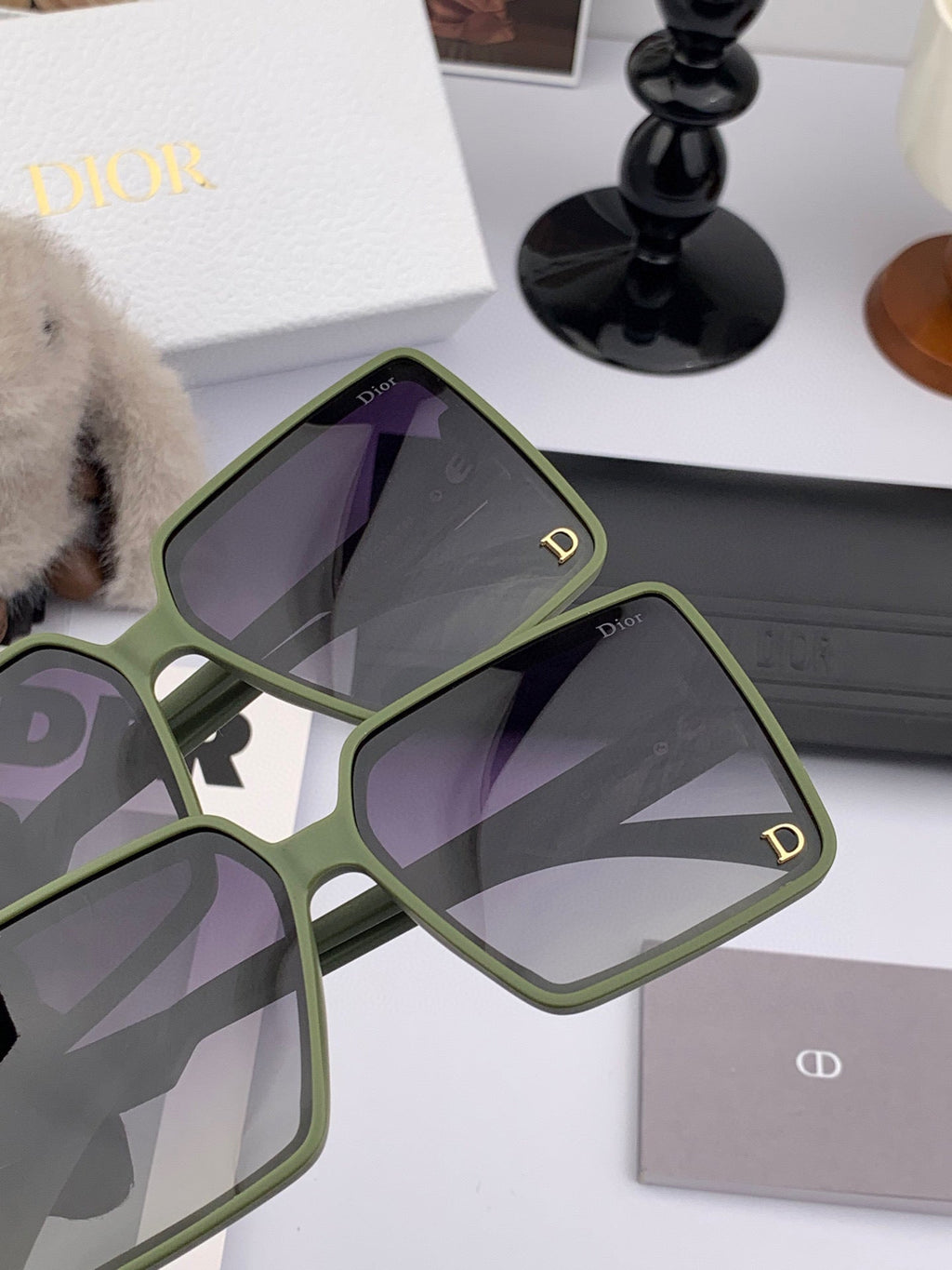 DIOR MONTAIGNE SUNGLASS CD1595 IN GREEN ACETATE